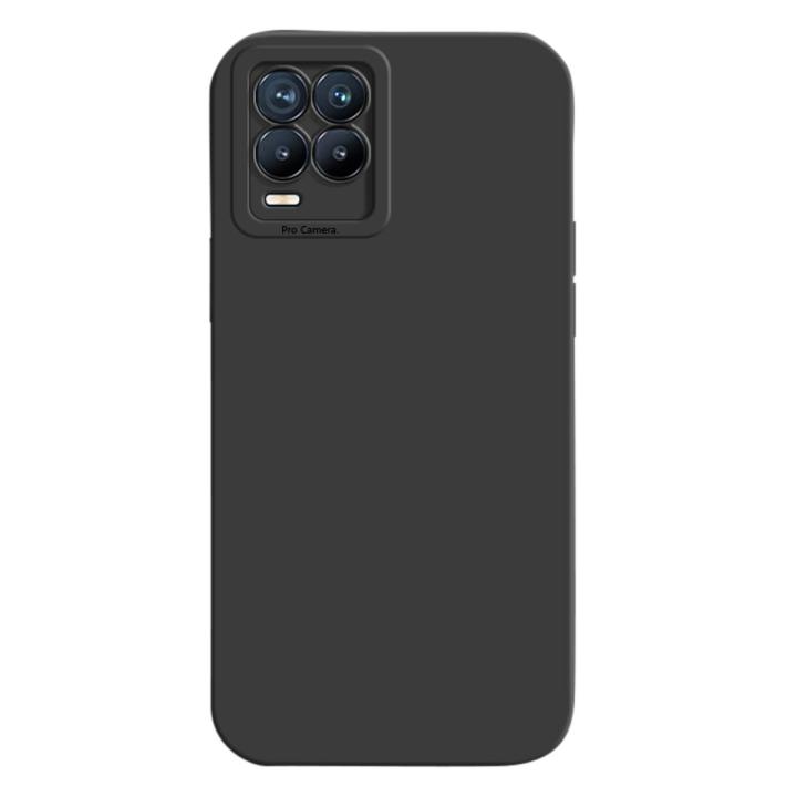 Realme 4G Premium Silicone Matte Soft Phone Case Black (Back - Main Image