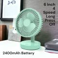 JOYKALY YG-735 rechargeable fan ac/dc 2400mAh Mini Fan charger fan. 