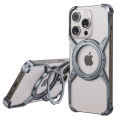 Metal Magnetic Case for iPhone 16 Pro Max Rotation Kickstand Frameless Design Bumper Cover. 