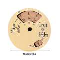 Wooden Circle of Fifths Wheel Circle of Fifths Wheel Tool for Guitar Learning, Circle of Fifths Chord Wheel Wooden Melody Tool. 