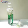 Clear Acrylic Vase Modern Clear Acrylic Flower Vase for Home Office Dining Table Centerpiece Stylish Transparent Floral Holder for Hydroponic Plants Desktop Decoration Container Hydroponic Plant Vase. 