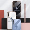 Maple Leaf Case VIVO V2026 V2048 V2029 V2027 V2043 V2033 V2032 Casing Soft Plating Square Phone Back Cover. 