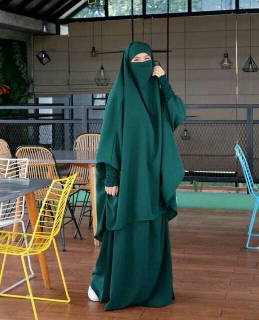 Ladis%20Fissionable%20%20Khimar%20Borka%20With%20Sckart%20For%20Woman%20(Full%20Set)%20-%20Image%203