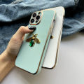 FELMYST Diamond Bee Phone Case For iPhone 8/7 Plus Luxury Brand 3D Honeybee Mobile Casing Metal Gem Square Girl Boy Gift Soft Shockproof Back Cover Cases.