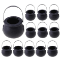 12Piece Mini Candy Kettles Witch Skeleton Cauldron Holder Pot with Handle for Halloween Easter 'S Day Party. 
