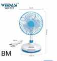 WEIDASI Rechargeable desk fan WD-219 (with Led light). 