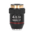 【Fashion】Achromatic Microscope Objective, 20.2mm Thread Corrosion Resistant 4X Magnification Clearer with Storage Box for Biological Microscopes. 