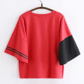 Understated -Craftsmanship and Trendy -New Fashion Ladies Short Sleeve T-Shirt High Quality- Red Kitty- Progressively Better.