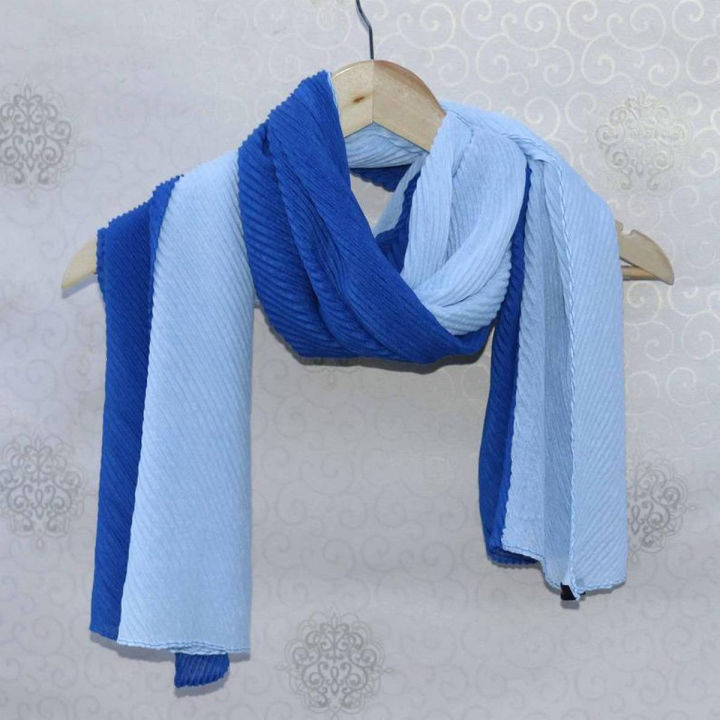 Exclusive Colour 2Pcs Crinkle Hijab for Women