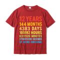 Vintage 12th Birthday Shirt Gift 12 Years Old Being Awesome T-Shirt Gift Top T-shirts High Quality T Shirt Cotton Men Leisure.