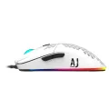 HXSJ Ajazz AJ390 USB Wired Gaming Mouse with 7 Keys Adjustable DPI Ergonomic Design Hollowed-out Honeycomb Design White. 