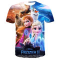 Disney Frozen Elsa Anna T Shirt Kids Streetwear Short Sleeve Children's Tshirts Boys Girls Tops Men Women Clothing T-shirt. 