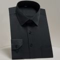 Men's Semi-formal Color Matching Long Sleeve Dress Shirt Comfy Regular Fit Button Up Classic Shirts For Business Activities.