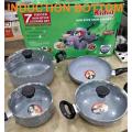 Kiam Non-Stick 7 Pcs Cookware Set (Induction bottom). 