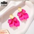 Carat Stylish Boho Dangle Earrings Vintage Rose Petal Drop Earrings Exaggerated Dangle Jewelry in Bright Colors for A Stylish Look Buyers' Favorite Bohemian Rose Petal Dangle Earrings. 