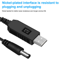 DC 5V to DC 9V/12V Powerbank to Router and Onu Step UP Module USB Converter Adapter Cable (2.1x5.5mm Plug).