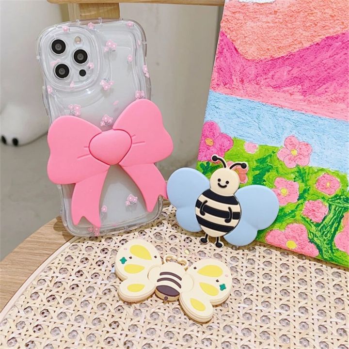 Cute%20Silicone%203D%20Butterfly%20Bee%20Holder%20For%20Phone%20Universal%20Desk%20Bracket%20Adhesive%20Sticker%20Telescopic%20Sling%20Hang%20Handle%20Grip%20Stand%20-%20Image%202