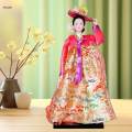 Korean Geisha Doll Cute Folk Ethnic Ornament Decor Female Statue Hanbok Doll. 