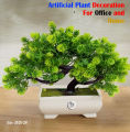 Artificial Plants 4Headed Bonsai Small Tree Pot Plants Flowers for Home Decoration.