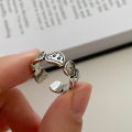 Retro Doraemon Xiaoxin Family Cute Cartoon Man Open Ring Women's Ins Niche Design Index Finger Ring. 