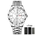 Luxury Men Watch High Quality Waterproof Luminous Men's Wristwatch Date Week Man Watches Quartz Clocks. 
