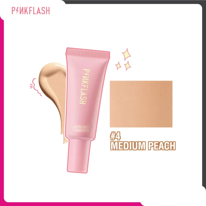 PINKFLASH F03 Lasting Matte Foundation - 04 MEDIUM PEACH