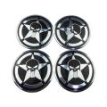 4Pcs/Set for Skull Logo Car Wheel Center Sticker Aluminum Alloy Tire Rim Hub Emblem Decoration for Jeep Mazda Honda Ford Volkswagen KIA Daewoo Lexus Subaru Land Rover. 