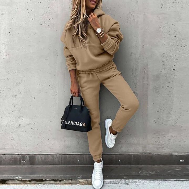 Fashion%20Tracksuit%202%20Piece%20Set%20Winter%20Warm%20Sweatshirt%20Suit%20Women%20Drawstring%20Elastic%20Waist%20Long%20Pants%20Casual%20Autumn%20Tracksuit%20Sets%20-%20Image%202