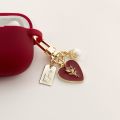 Pearl Love Rose Vintage Keyring For Airds 1 2 Case Red Earphone Protective Case For Airds Pro 3 Headphone Case Cute.