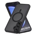 For Samsung Galaxy S25/S25 FE/S24/S24 FE/S23FE /S23 plus/S24 plus/ S25 plus MagSafe Compatible Shockproof Transparent Slim Fit Wireless Charging supported Frosted Border Phone Back Case Mobile Cover. 