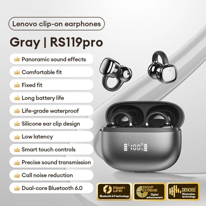 Original%20Lenovo%20RS119Pro%20OWS%20Ear%20Clip%20Wireless%20Earphones%20Bluetooth%206.0%20Comfort%20Ultra%20Open%20Gaming%20Sports%20Headphones%20LED%20Digital%20Power%20Display%20New%20-%20Image%204