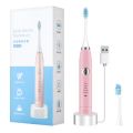 【Happy baby toy store】Portable Smart Electric Sonic Vibration Toothbrush 5 Adjustable Modes Waterproof USB Electric Brush. 