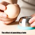 【hot】 Egg Piercer For Boiled Eggs Egg Hole Puncher Stainless Steel Needle Eggs Hole Puncher For Easy Peeling Egg Piercing Tool.