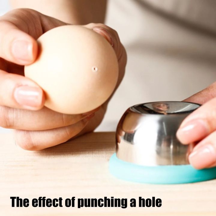 【hot】 Egg Piercer For Boiled Eggs Egg Hole Puncher Stainless Steel Needle Eggs Hole Puncher For Easy Peeling Egg Piercing Tool
