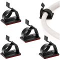 10Pcs Set Self Adhesive Cable Cords Organizer Clips / Desk Top Cable Wire Holders / Cable Line Management Tools / Wire Tie. 