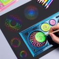 Multi Shaped Plastic Ruler Painting Drawing Template Oval Geometric Template Curve Pattern Ruler Stationery Office Supplies Amour zii. 