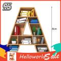 HelloWorld Car Pendant Creative Vintage Bookcase Design Alphabet Hanging Charm Accessories.