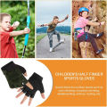 【Customer favorite】 1Pair Kids Tactical Fingerless Gloves Army Military Camo Anti-Skid Mittens Half Finger Boys Girls Children Outdoor Sport Cycling.
