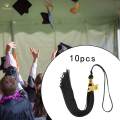 Graduation Caps Tassel with 2021 Year Gold Date Hat Ceremony Decor black. 