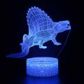 3D Cute Dinosaur Night Light Kids LED Dino Lamp Lovely USB Acrylic Glasses Table Nightlight for Children Gift Lamp Bedroom Decor. 