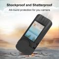 For Insta360 X3 PULUZ Silicone Protective Case with Lens Cover(Black Color)- Insta360 X3 Action Camera Silicone Protective Case. 