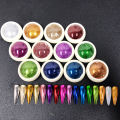 Metallic Chrome Magic Mirror Powder Laser Shimmer Glitter Holographic Powder Nail Art Dust Metal Effect Nail Glitter DIY Nail Art Docoration.