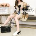 Fashion Casual Women Sweater Cardigan Autumn And Winter Loose Korean Version Thickened New Style With Knitted Medium Length Coat. 