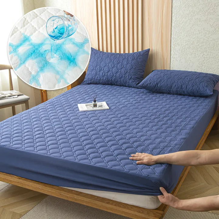 Waterproof%20Thicken%20Matter%20Cover%20Fitted%20Sheets%20Mattress%20Pad%20Protector%20Adjustable%20Bed%20Cover%20Anti-bacterial%20Bedspread%20150/160x200cm%20-%20Image%207