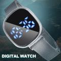 Luxury magnet buckle digital watches for women rose gold led quartz watch.