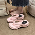 6CM Women Wedges Sandals Female High Heeled Slippers Summer Europe America Fashion Outdoor Flip Flops Clip Platform Slides Shoes.