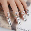 Wholesale Creative Jewelry Ring Rhinestone Nail Ring Adjustable Finger Nail Ring For Women.