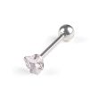 1PC Tongue Piercing Ring Heart Tongue Rings Piercing Stainless Steel Earring Stud Tongue Studs Barbell Pircing Jewelry for Women. 