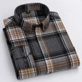 New Plaid Flannel Casual Shirts For Men Autumn Winter Long Sleeve Regular Fit Classic Checked Business Dress Shirt Men's Clothes.