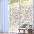 Window Privacy Film Frosted Glass Window Film Sun Blocking Window Film Non-Adhesive Heat Control Removable Window Stickers Decor.